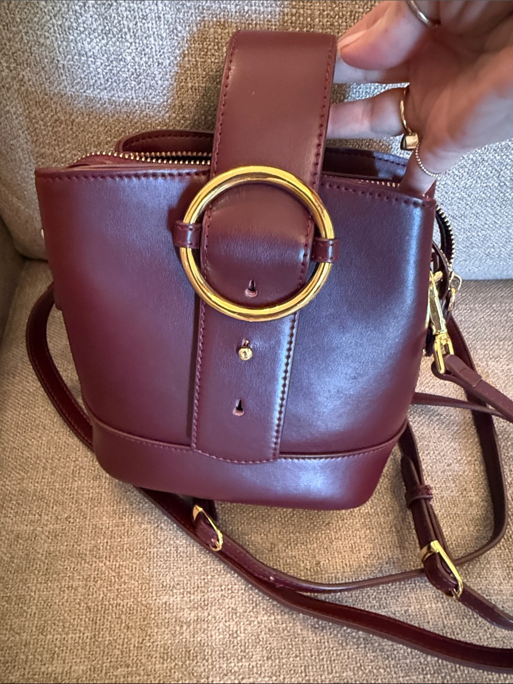 PARISA WANG Addicted mini backpack Bag in Deep Burgundy!!